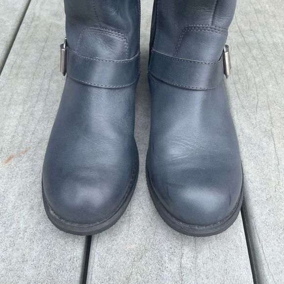 Harley Davidson Motorcycle Riding Boots Grey Tall Logo Women's US 7 - Picture 3 of 12